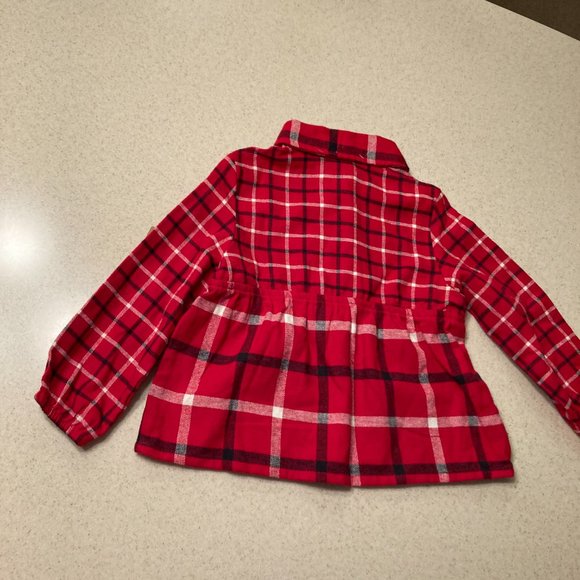 Red Plaid Dress/Top and Pajama Set Girls 2T - Picture 3 of 15